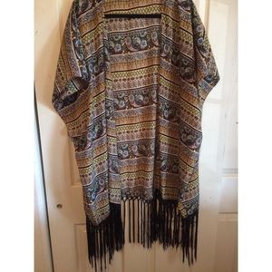 Swimsuit coverup kimono